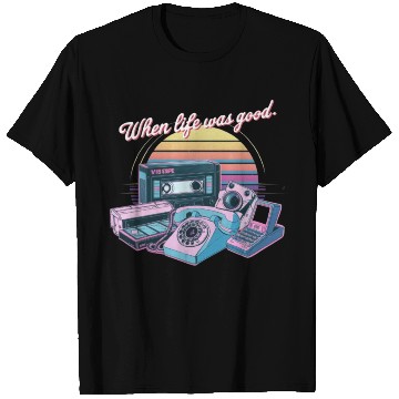 Discover 80's When Life was Good Gadgets in Synthwave T Shirts