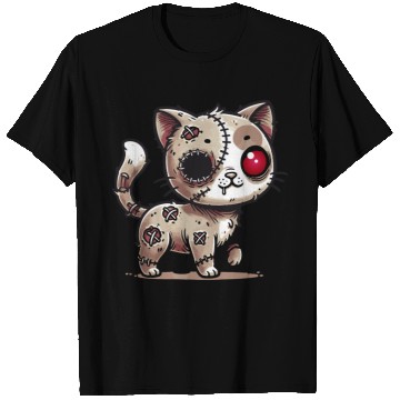 Discover scary zombie kawaii cat for halloween fun T Shirts