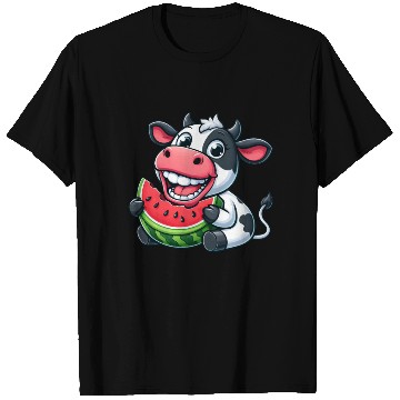 Discover Funny cow bull steer watermelon summer fruit T Shirts