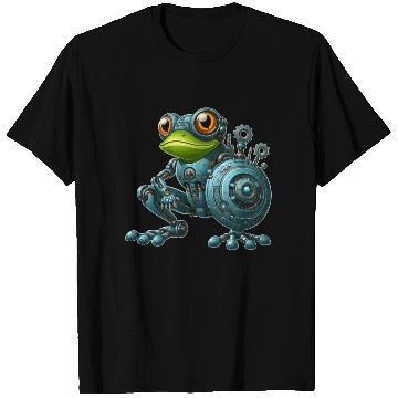 Discover Cyborg Frog Toad Newt Robot Mech Design T Shirts