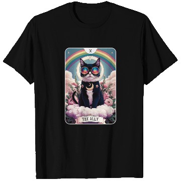 Discover The Ally Cat Tarot Card Pride Gay Pride LGBTQ T Shirts