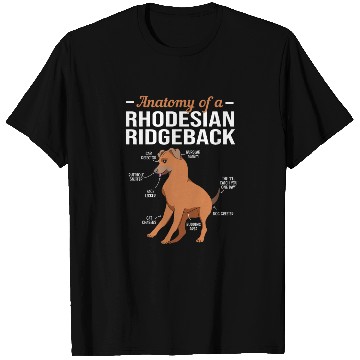 Discover Dog Anatomy Of A Rhodesian Ridgeback T Shirts