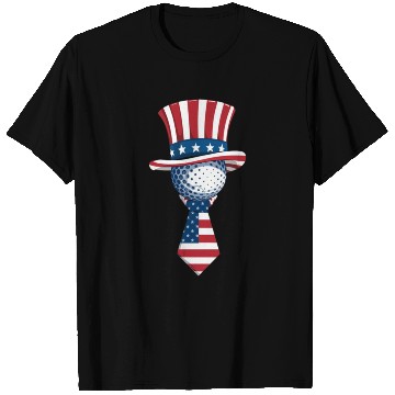Discover Patriotic Golf Ball with Stars and Stripes Hat T Shirts