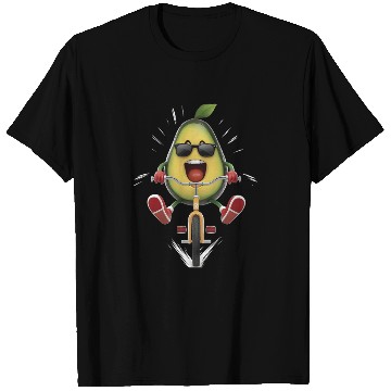 Discover Avocado Cycling On Bike Realistic T Shirts