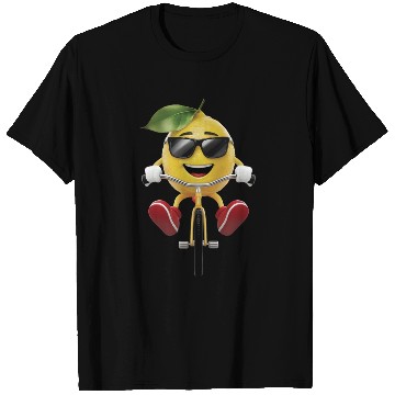 Discover Lemon Cycling On Bike Realistic T Shirts