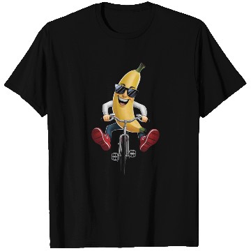 Discover Banana Cycling On Bike Realistic T Shirts