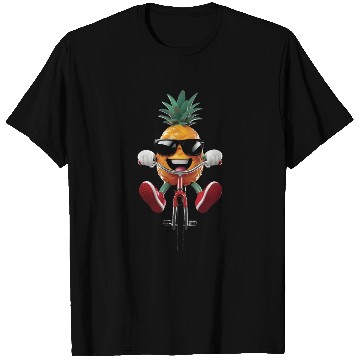 Discover Pineapple Cycling On Bike Realistic T Shirts