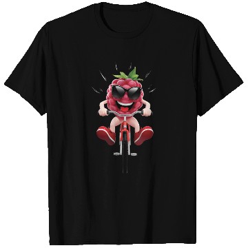 Discover Raspberry Cycling On Bike Realistic T Shirts