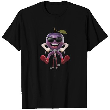 Discover Plum Cycling On Bike Realistic T Shirts