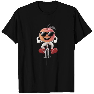 Discover Apricot Cycling On Bike Realistic T Shirts