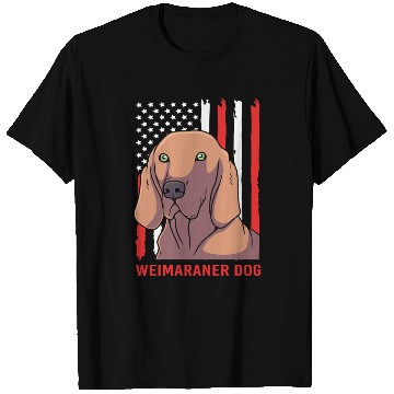Discover US Flag 4th Of July Patriotic Dog Weimaraner Lover T Shirts