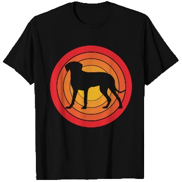 Discover Retro Sunset Weimaraner Dog Silhouette T Shirts