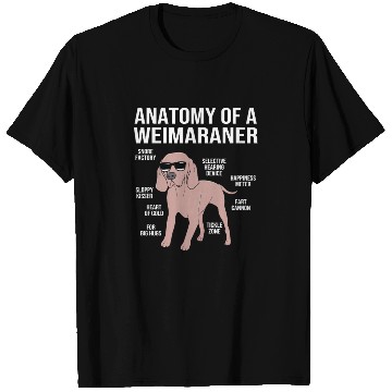Discover Dog With Sunglasses Anatomy Of A Weimaraner T Shirts