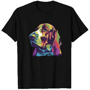 Discover Colorful Basset Hound Portrait Art T Shirts