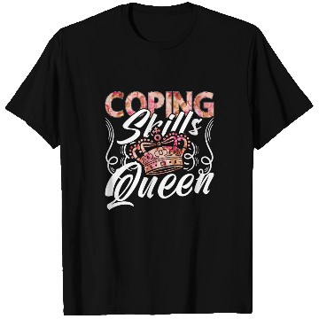 Discover School Counselor Coping Skills Queen Social Worker T Shirts