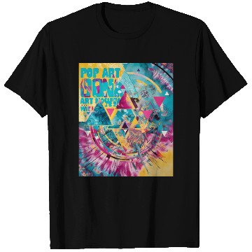 Discover pop color geometric tie dye T Shirts