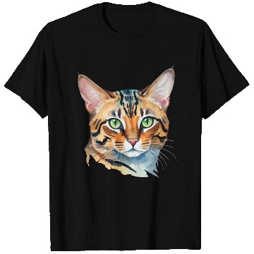 Discover Leopard Cat Watercolor T Shirts