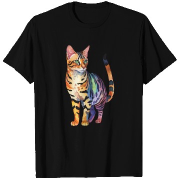 Discover Leopard Cat Watercolor T Shirts
