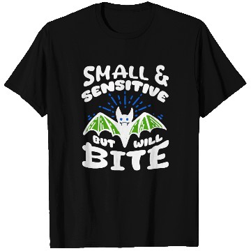 Discover Bat Halloween Outfit Small Sensitive But Will Bite T Shirts