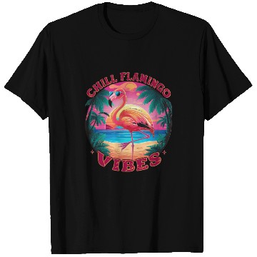 Discover Relaxed and Cool "Chill Flamingo Vibes" T Shirts