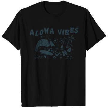 Discover Aloha Vibes Tropical Vacation Design T Shirts