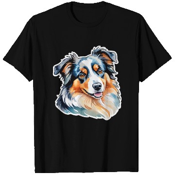 Discover Australian Shepherd Watercolor T Shirts