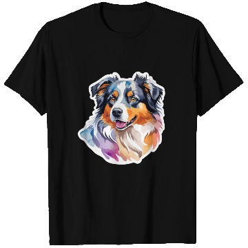 Discover Australian Shepherd Watercolor T Shirts
