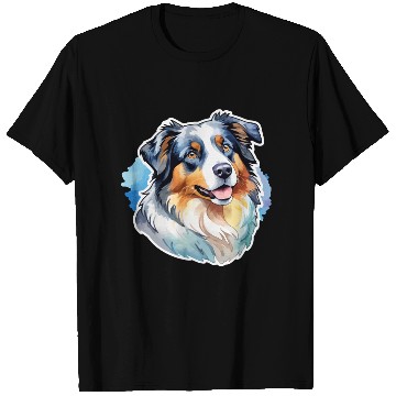 Discover Australian Shepherd Watercolor T Shirts