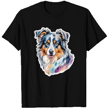 Discover Australian Shepherd Watercolor T Shirts