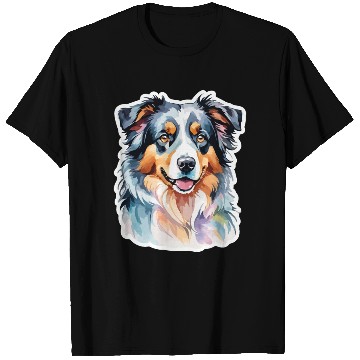 Discover Australian Shepherd Watercolor T Shirts