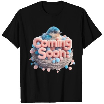 Discover Coming Soon Baby Bird in Nest Announcement T Shirts