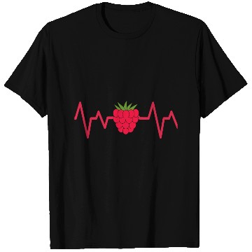 Discover raspberry heart beat funny cute for fruit lover T Shirts