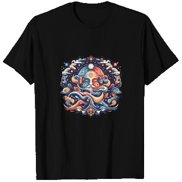 Discover Cosmic Harmony Abstract Art T Shirts