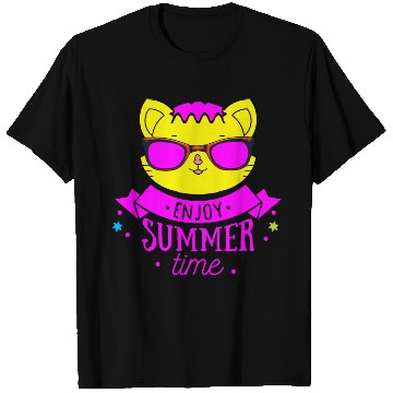 Discover Enjoy Summer Time - Cool Cat T Shirts