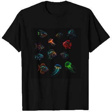 Discover Deep Sea Fishes Bass And Jellyfish T Shirts