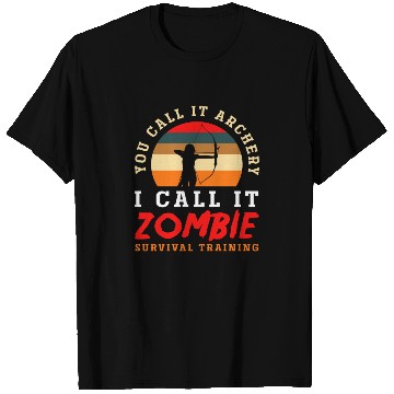 Discover Bow Retro Hobby Zombie Archery T Shirts