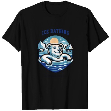 Discover relaxed polar bear takies ice bath funny mascot T Shirts