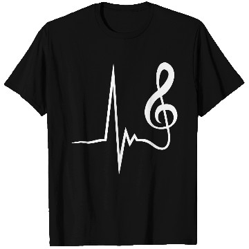 Discover Music Clef Note Violin Treble Sound Pulse ECG T Shirts