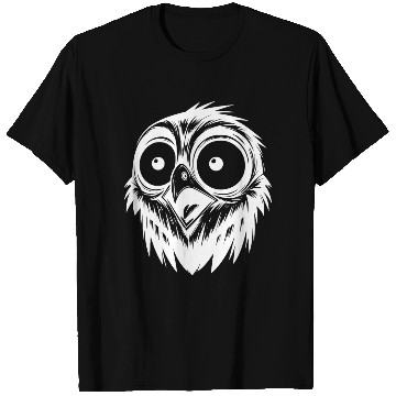 Discover Scared Horror Bird Drawing T Shirts