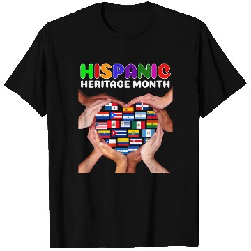 Discover Hispanic Heritage Month All Countries Heart Hands T Shirts