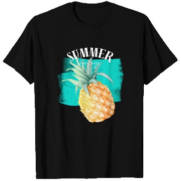 Discover Summer Retro Pineapple Swimming Pool Vacation Gard T Shirts