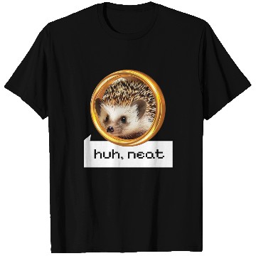 Discover Huh, neat | Hedgehog on a golden ring T Shirts