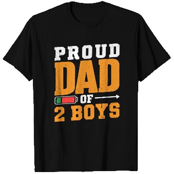 Discover Proud Dad of 2 Boys Daddy Funny Father's Day T Shirts