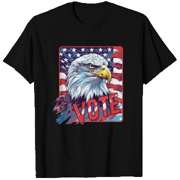 Discover Unique Eagle American Flag Vote US Election 2024 T Shirts