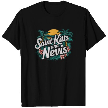 Discover Saint Kitts And Nevis Souvenir Tropical Paradise T Shirts