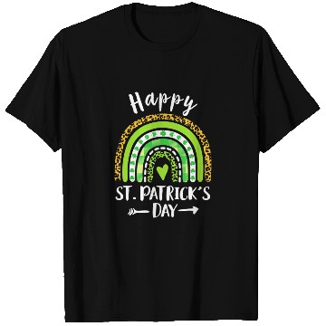 Discover Happy St Patricks Day Rainbow Leopard Print T Shirts