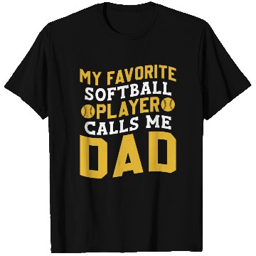 Discover Calls Me Softball Dad Funny Daddy Father's Day T Shirts