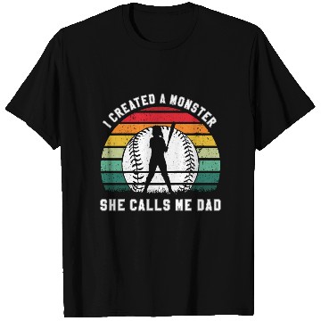 Discover Calls Me Softball Dad Funny Daddy Father's Day T Shirts