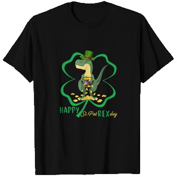 Discover Happy St Pat Rex Day Dinosaur Irish Shamrock T Shirts