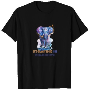 Discover Zimbabwe Elephant Painting T Shirts Design